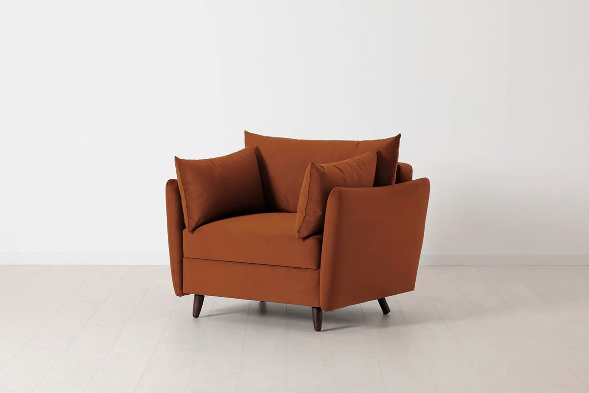 Model 08 Chair Bed Single Sofa Bed, Umber