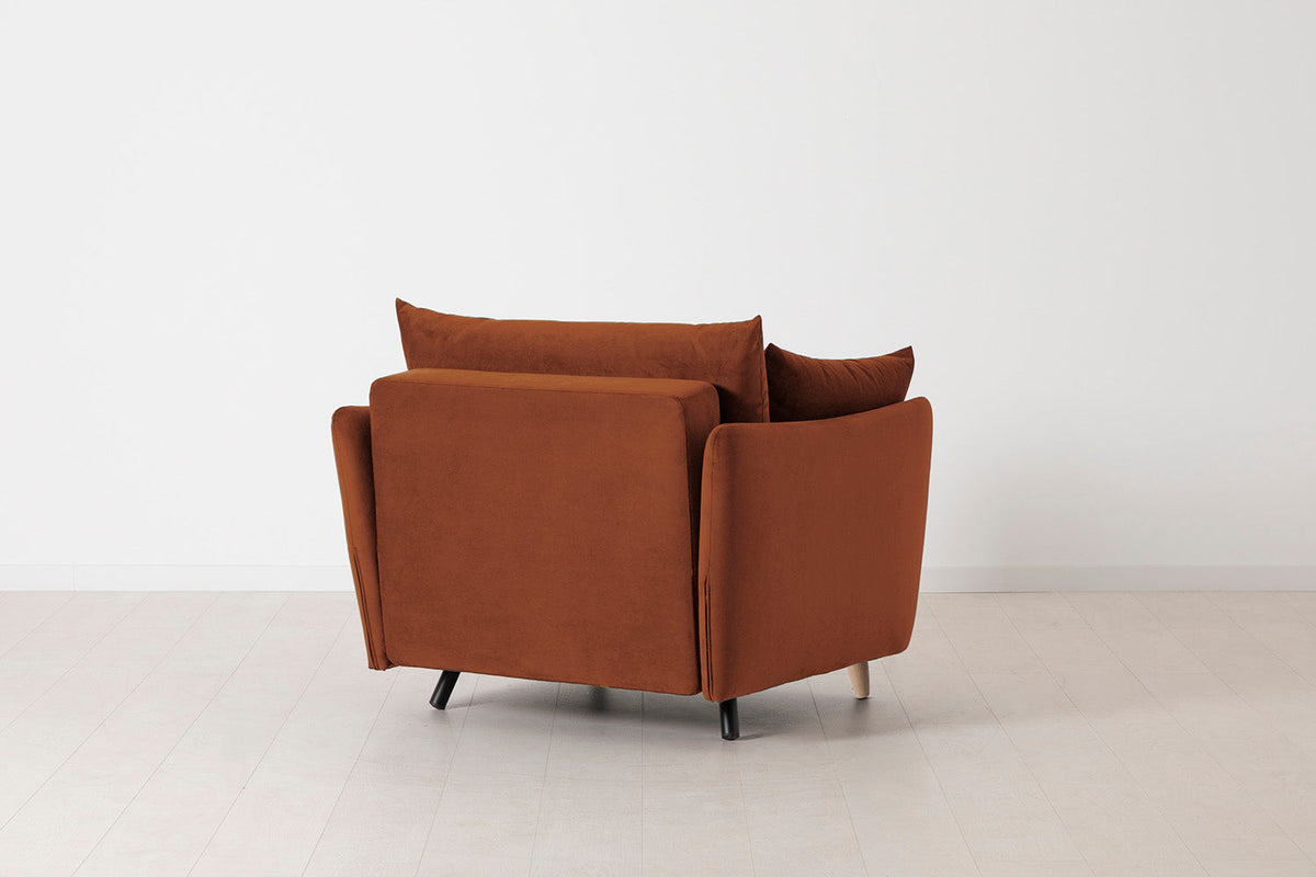 Model 08 Chair Bed Single Sofa Bed, Oak / Umber