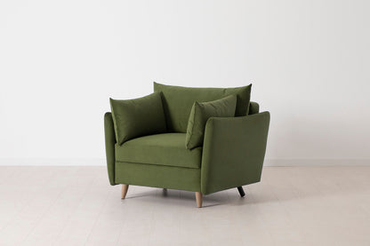 Model 08 Chair Bed Single Sofa Bed, Oak / Vine