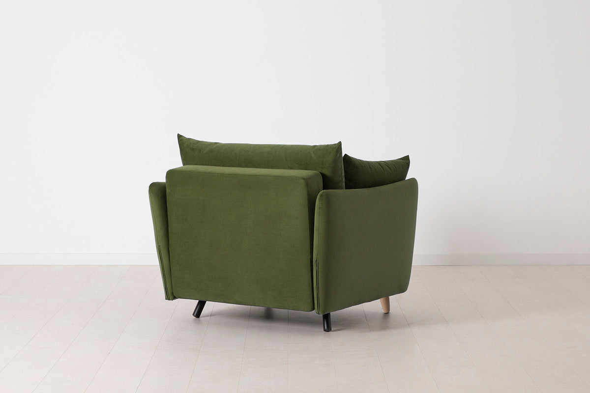 Model 08 Chair Bed Single Sofa Bed, Oak / Vine