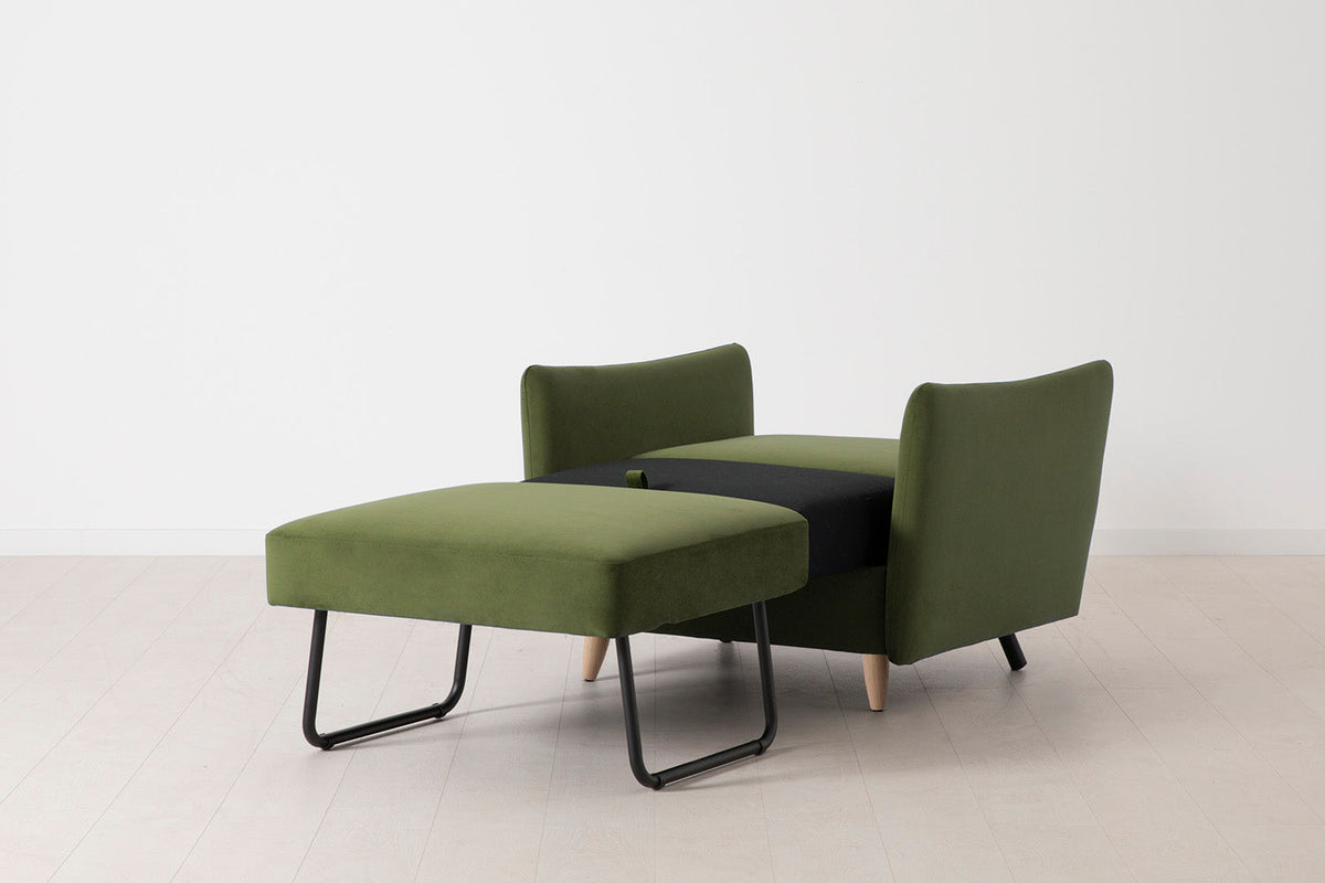Model 08 Chair Bed Single Sofa Bed, Oak / Vine