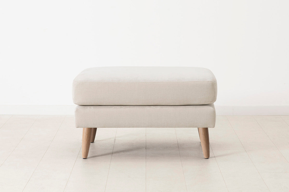 Model 08 Ottoman, Oak / Chalk