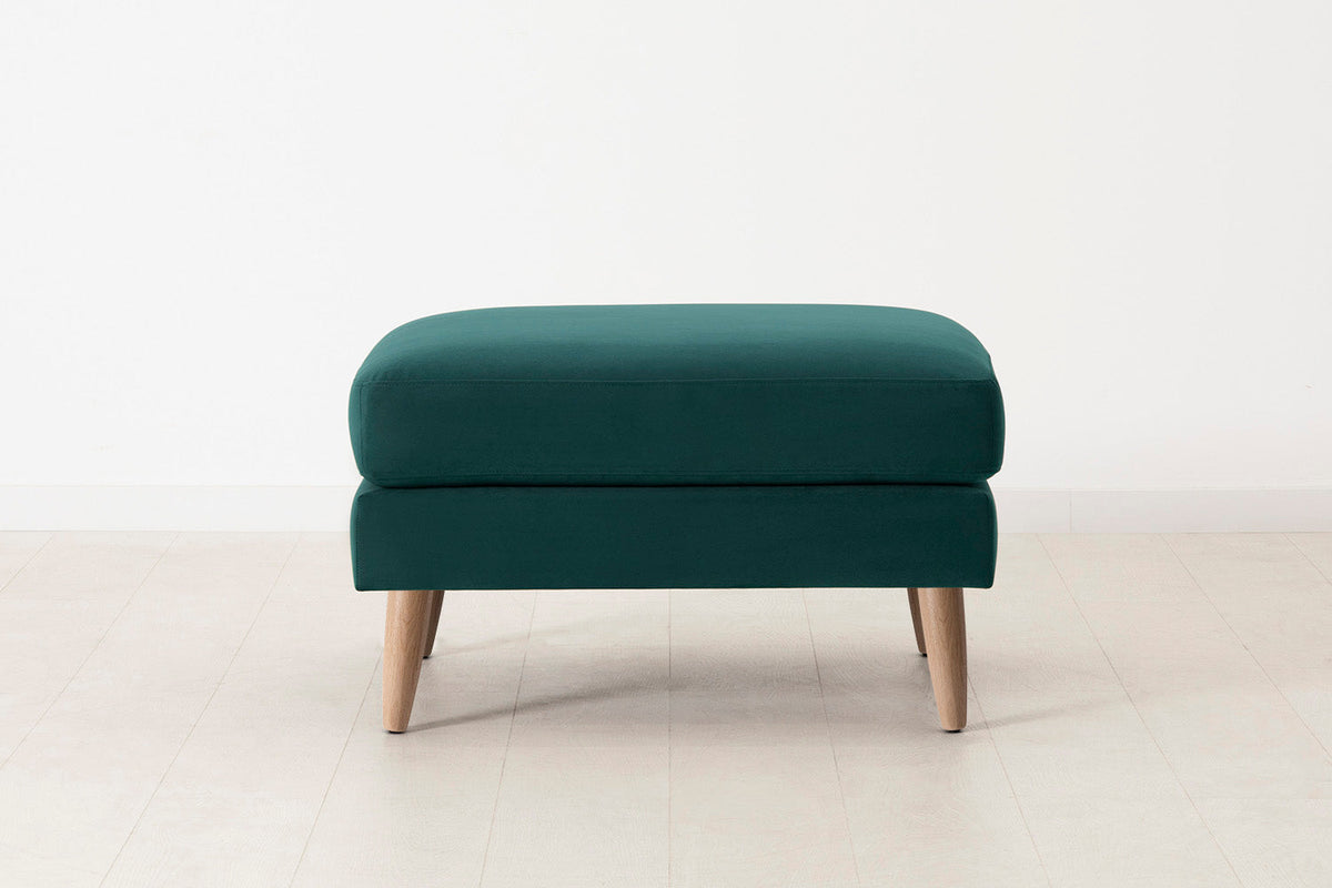 Model 08 Ottoman, Oak / Kingfisher