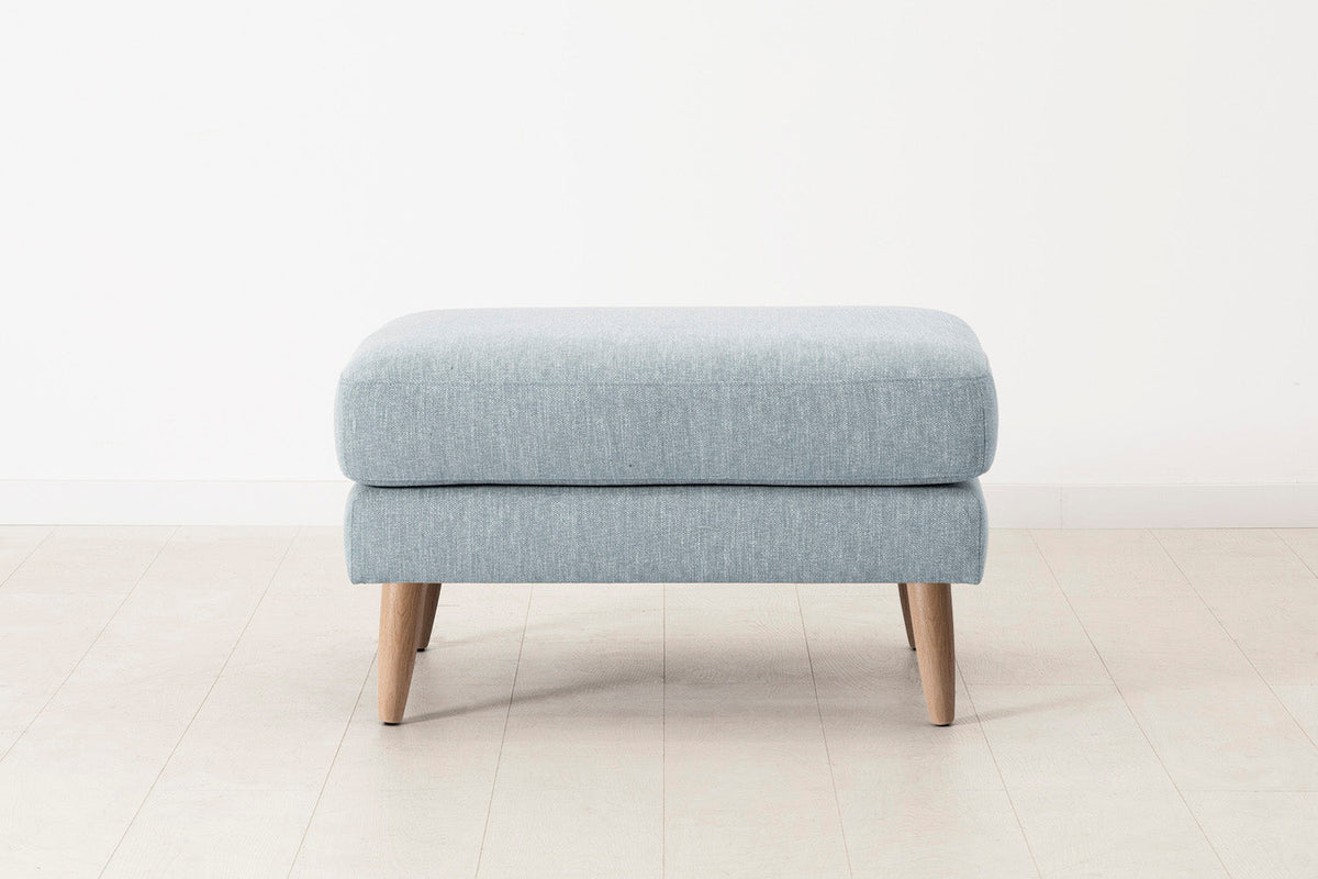 Model 08 Ottoman, Oak / Seaglass