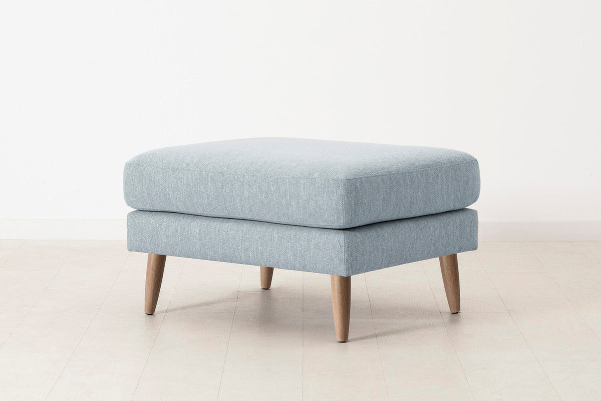 Model 08 Ottoman, Oak / Seaglass