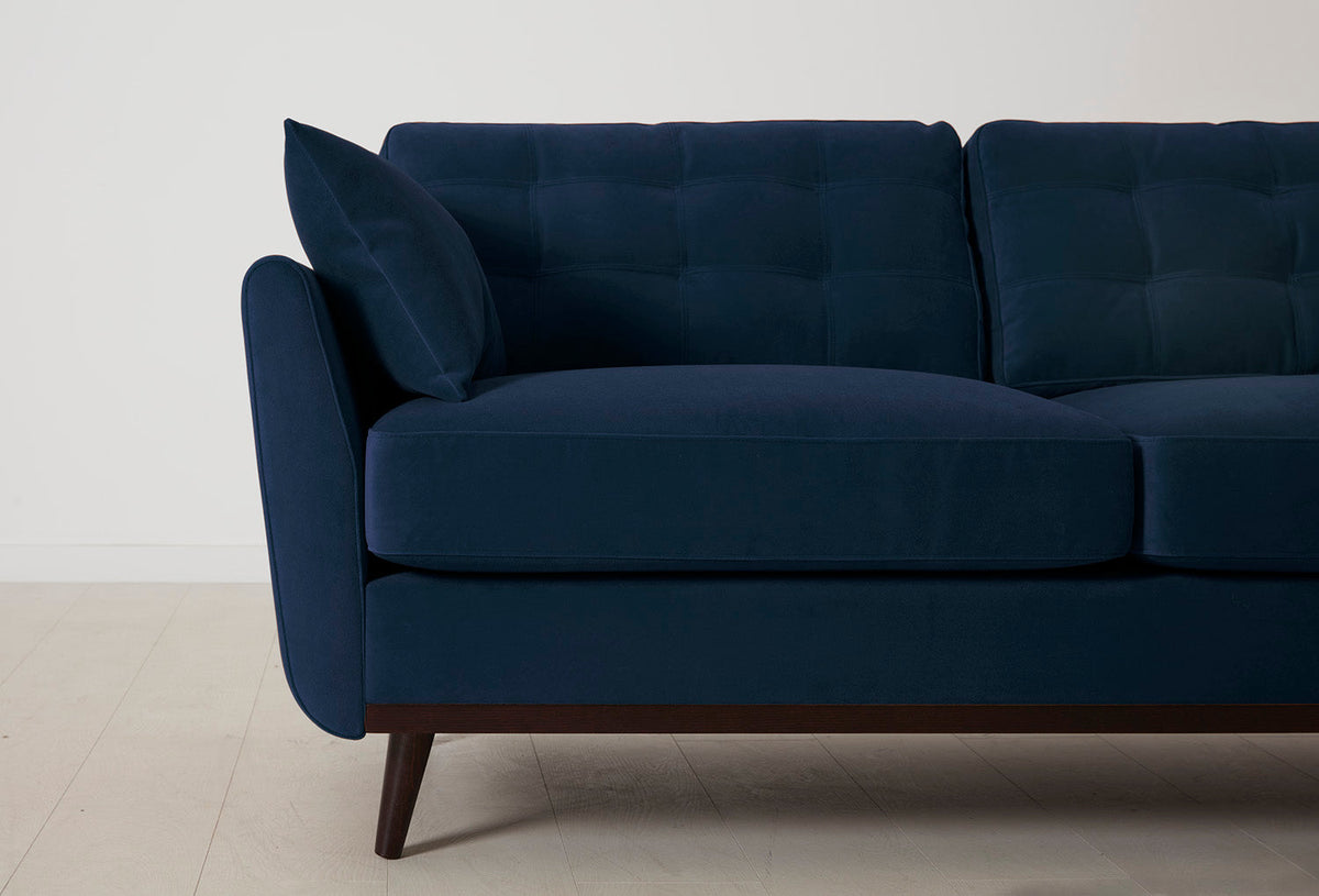 Model 10 2-Seater Sofa with Ottoman, Indigo