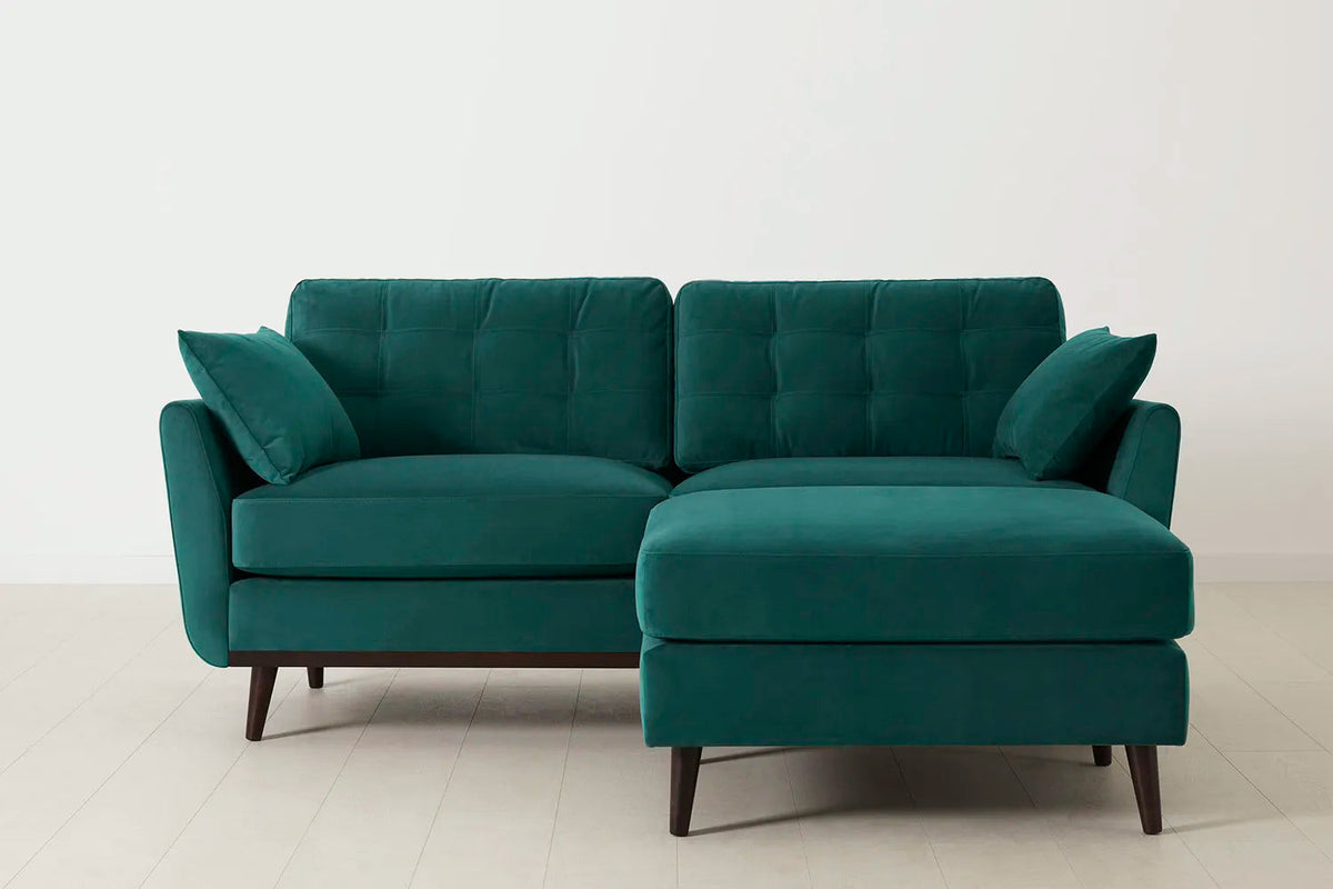 Model 10 2-Seater Sofa with Ottoman, Kingfisher