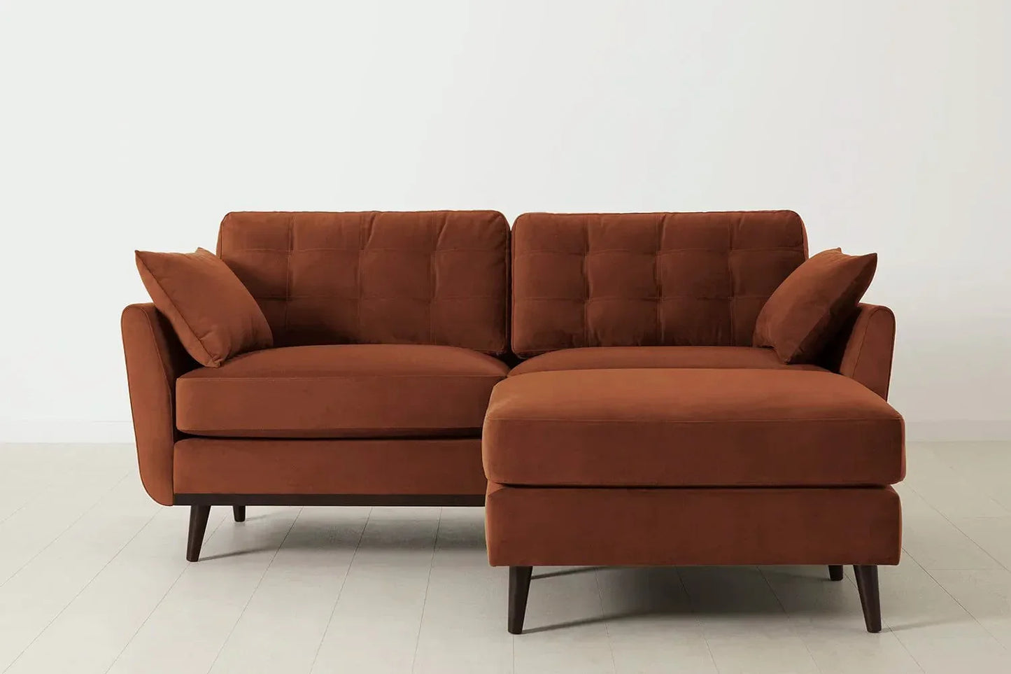 Model 10 2-Seater Sofa with Ottoman, Umber