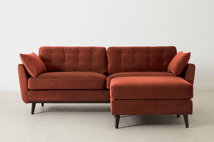 3-Seater Sofa in orange velvet