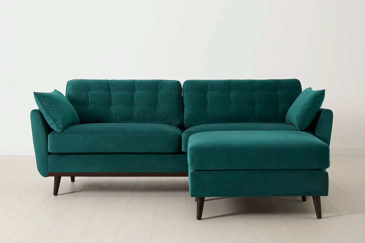 Model 10 3-Seater Sofa with Ottoman, Kingfisher