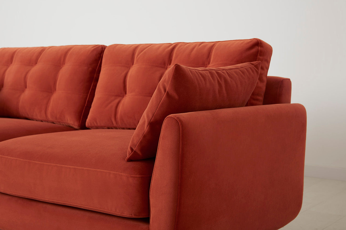 Model 10 3-Seater Sofa with Ottoman, Paprika