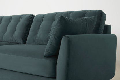 Model 10 3-Seater Sofa with Ottoman, Petrol