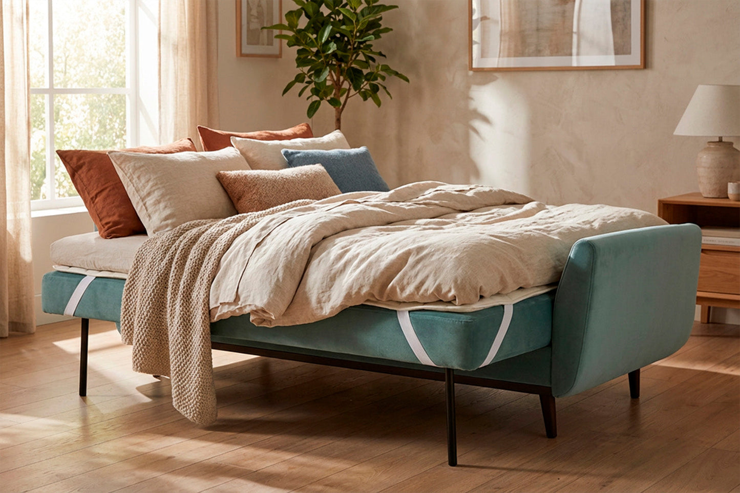 Model 10 Sofa Bed 3 Seater, Airforce