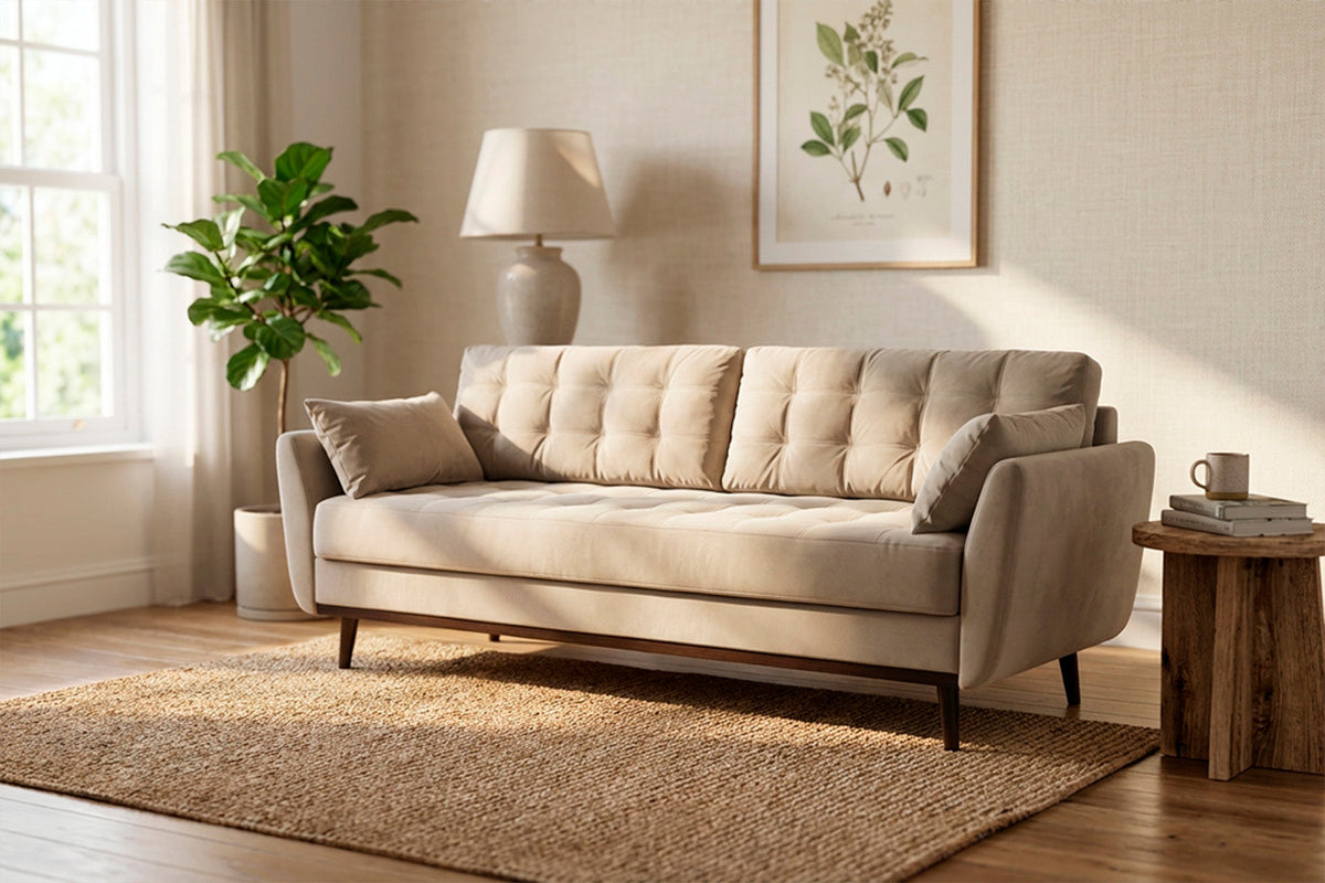 Model 10 Sofa Bed 3 Seater, Bone