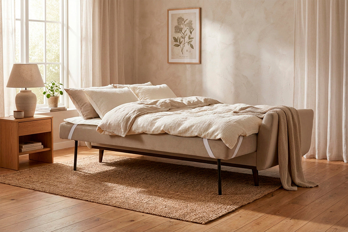 Model 10 Sofa Bed 3 Seater, Bone