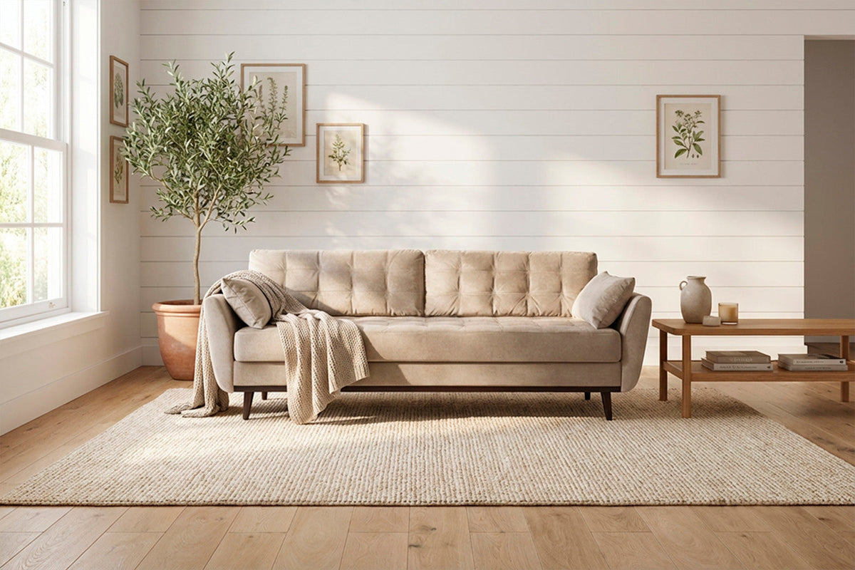 Model 10 Sofa Bed 3 Seater, Chalk