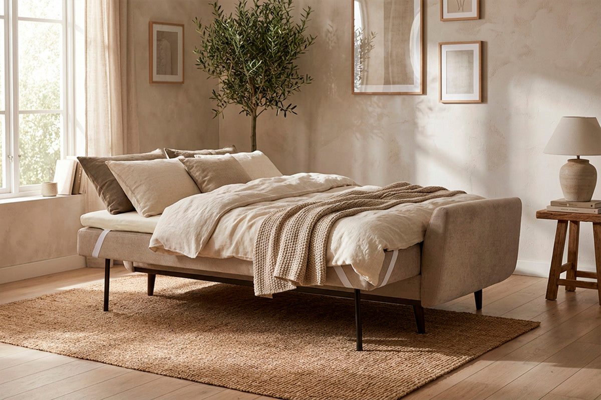 Model 10 Sofa Bed 3 Seater, Chalk