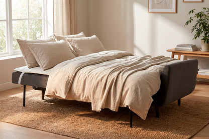 Model 10 Sofa Bed 3 Seater, Charcoal