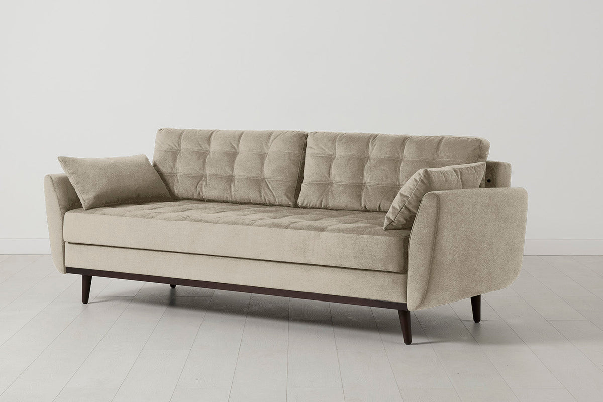 Model 10 Sofa Bed 3 Seater, Flax