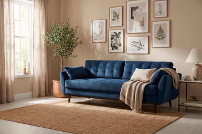 Model 10 Sofa Bed 3 Seater, Indigo