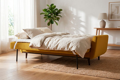 Model 10 Sofa Bed 3 Seater, Mustard