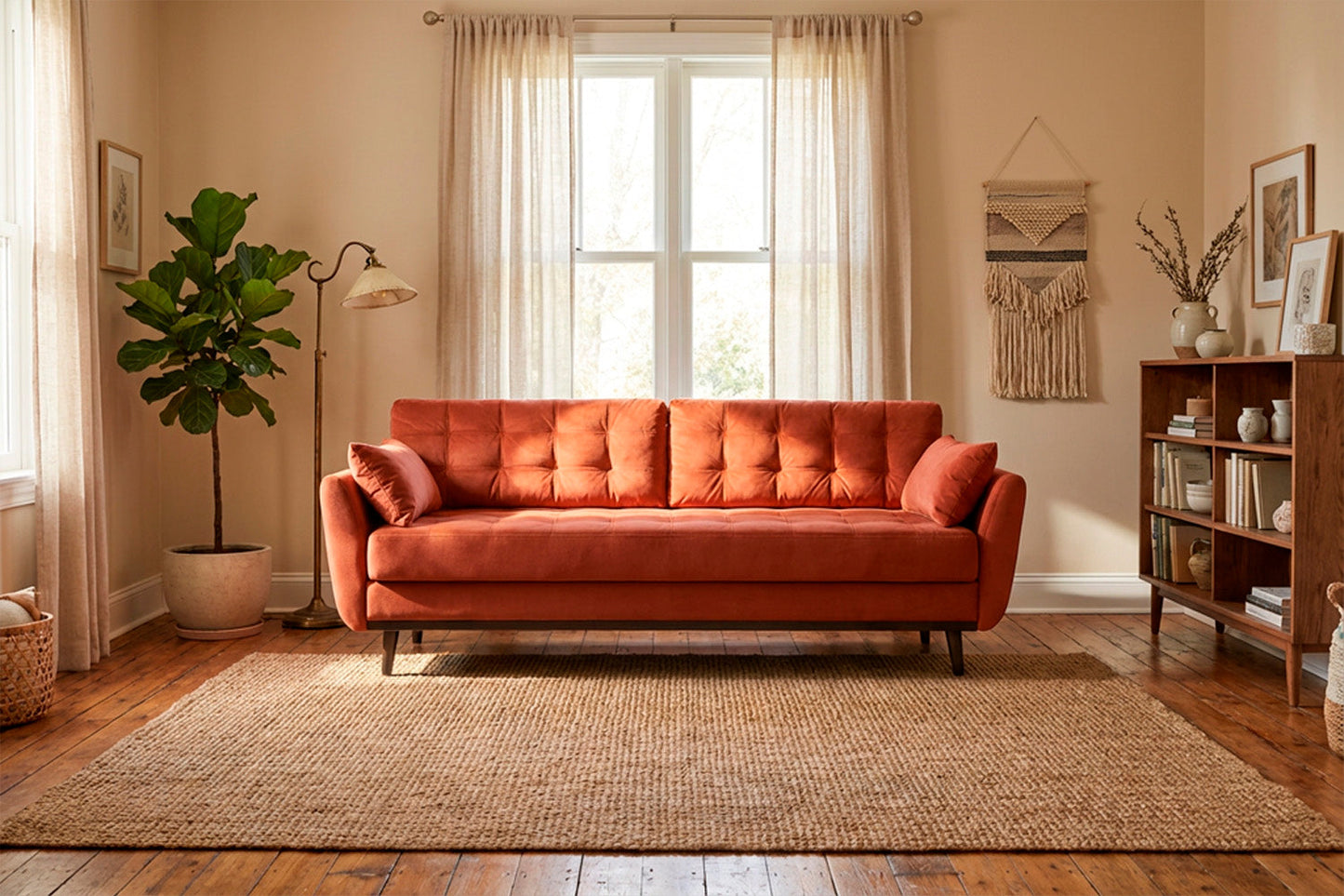 Model 10 Sofa Bed 3 Seater, Paprika