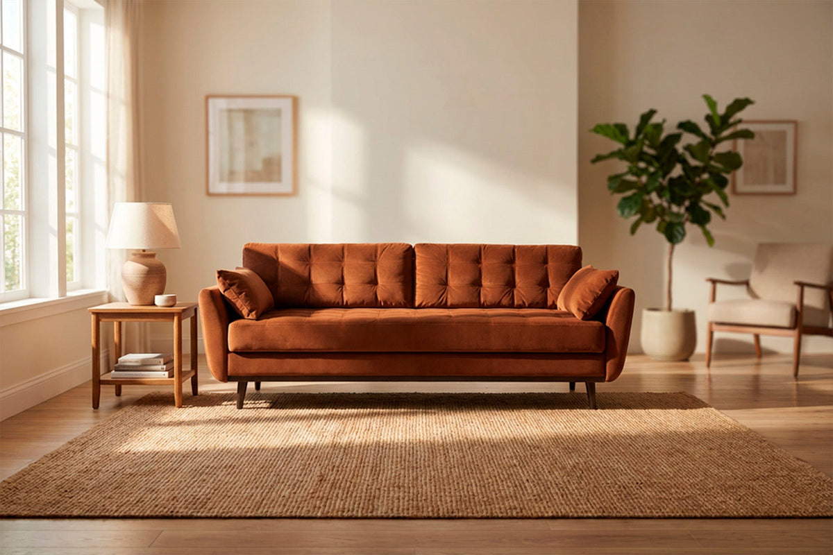 Model 10 Sofa Bed 3 Seater, Umber