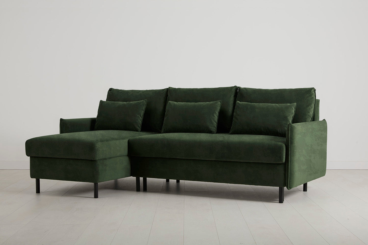Model 12 Sofa Bed with Storage 3 Seater Left Chaise, Conifer