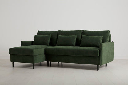 Model 12 Sofa Bed with Storage 3 Seater Left Chaise, Conifer