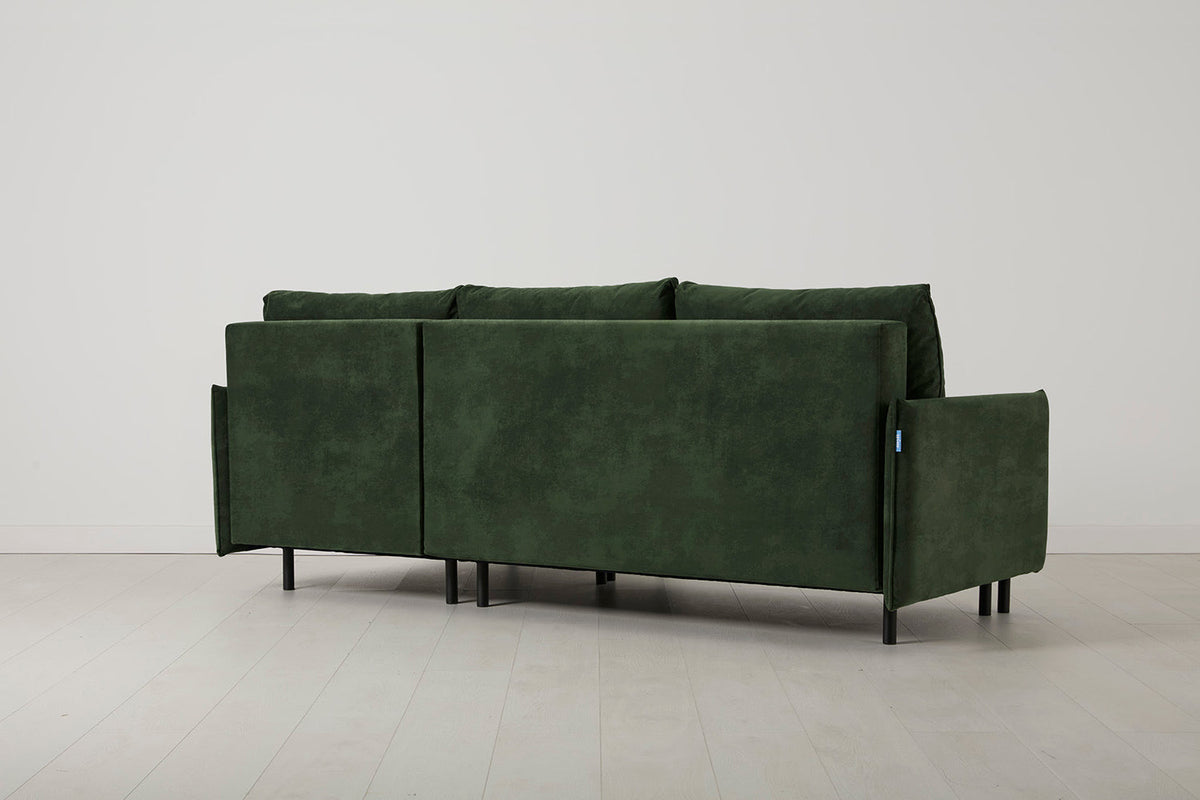 Model 12 Sofa Bed with Storage 3 Seater Right Chaise, Conifer
