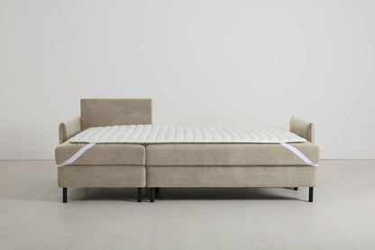 Model 12 Sofa Bed with Storage 3 Seater Left Chaise, Flax