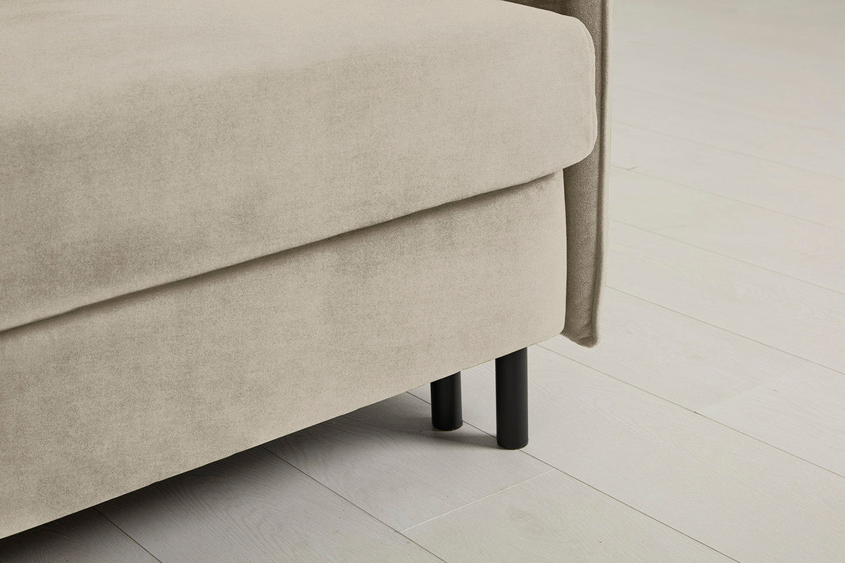 Model 12 Sofa Bed with Storage 3 Seater Left Chaise, Flax