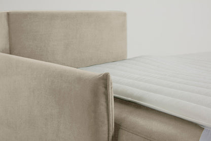 Model 12 Sofa Bed with Storage 3 Seater Left Chaise, Flax