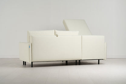 Model 12 Sofa Bed with Storage 3 Seater Left Chaise, Ivory