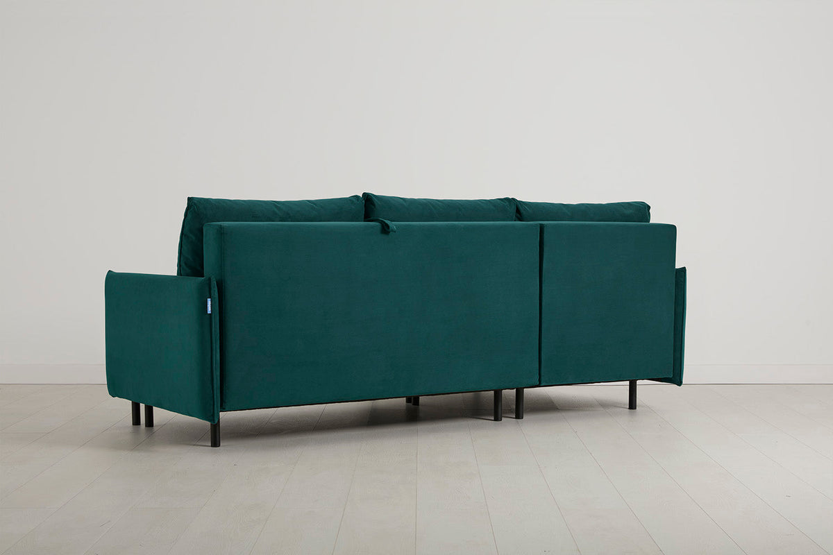 Model 12 Sofa Bed with Storage 3 Seater Left Chaise, Kingfisher