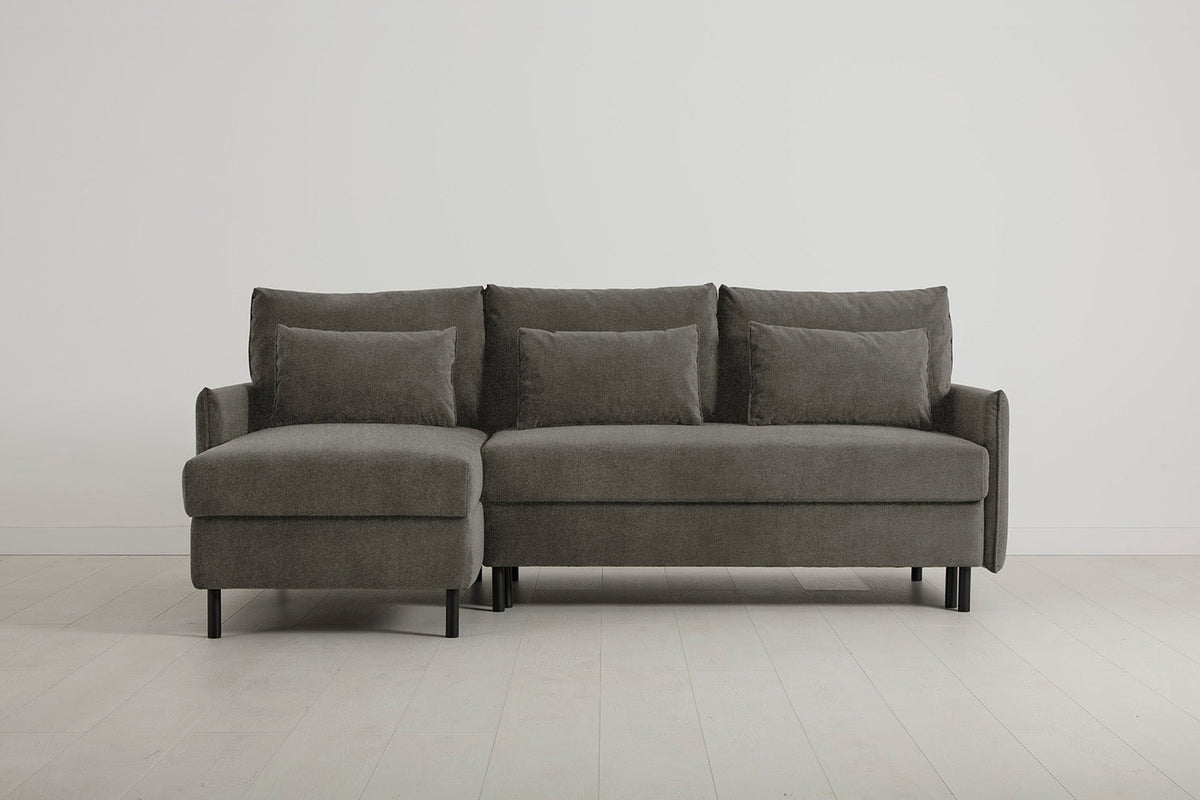 Model 12 Sofa Bed with Storage 3 Seater Left Chaise, Mink