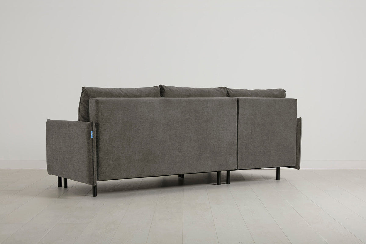 Model 12 Sofa Bed with Storage 3 Seater Left Chaise, Mink
