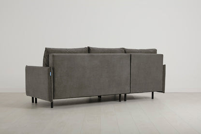 Model 12 Sofa Bed with Storage 3 Seater Left Chaise, Mink
