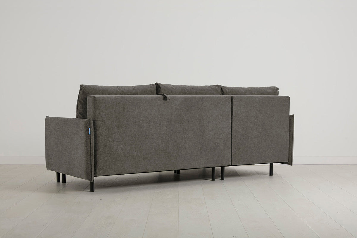 Model 12 Sofa Bed with Storage 3 Seater Left Chaise, Mink