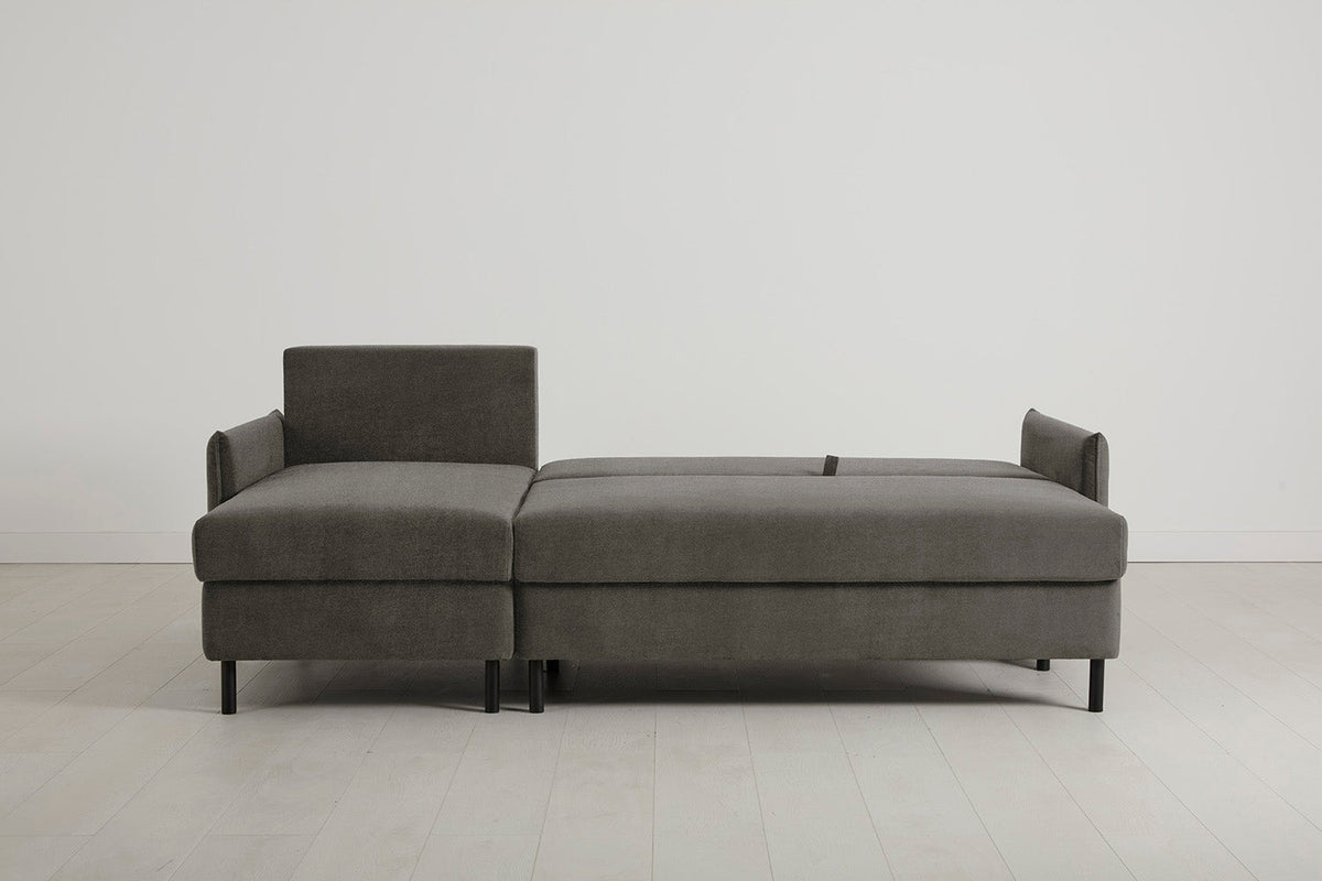 Model 12 Sofa Bed with Storage 3 Seater Left Chaise, Mink