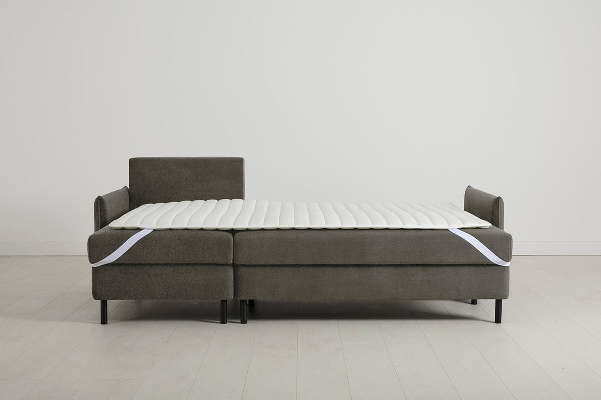 Model 12 Sofa Bed with Storage 3 Seater Left Chaise, Mink