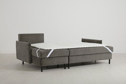 Model 12 Sofa Bed with Storage 3 Seater Left Chaise, Mink