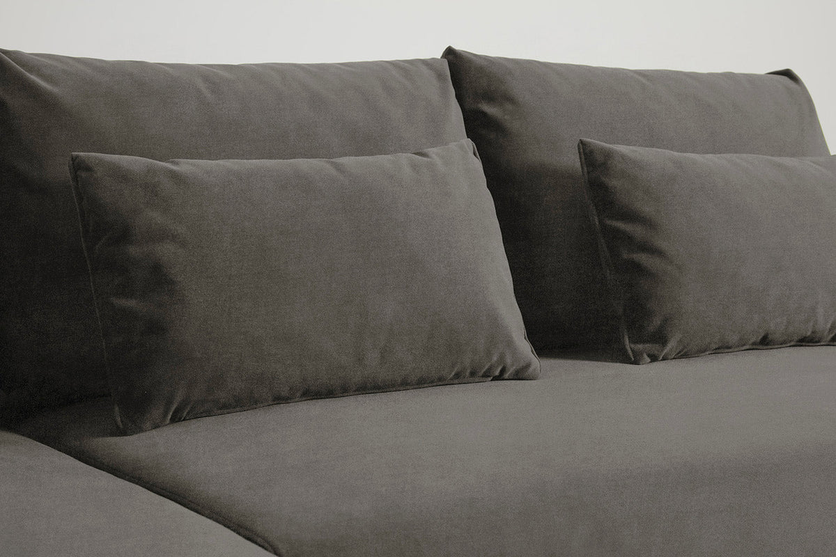 Model 12 Sofa Bed with Storage 3 Seater Left Chaise, Mink