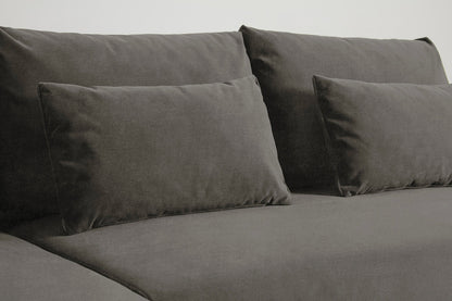 Model 12 Sofa Bed with Storage 3 Seater Left Chaise, Mink