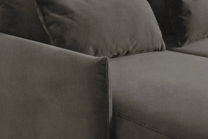 Model 12 Sofa Bed with Storage 3 Seater Left Chaise, Mink