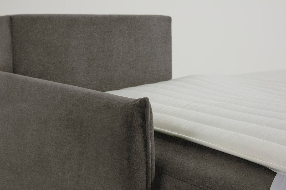 Model 12 Sofa Bed with Storage 3 Seater Left Chaise, Mink