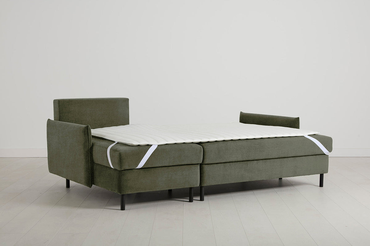 Model 12 Sofa Bed with Storage 3 Seater Left Chaise, Pine