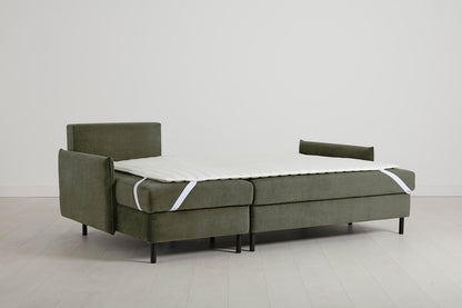 Model 12 Sofa Bed with Storage 3 Seater Left Chaise, Pine