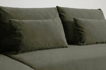 Model 12 Sofa Bed with Storage 3 Seater Left Chaise, Pine