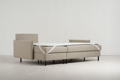 Model 12 Sofa Bed with Storage 3 Seater Left Chaise, Pumice